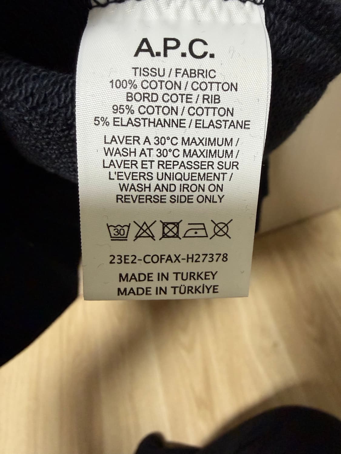 급처)아페쎄 맨투맨 다크네이비 상품이미지4