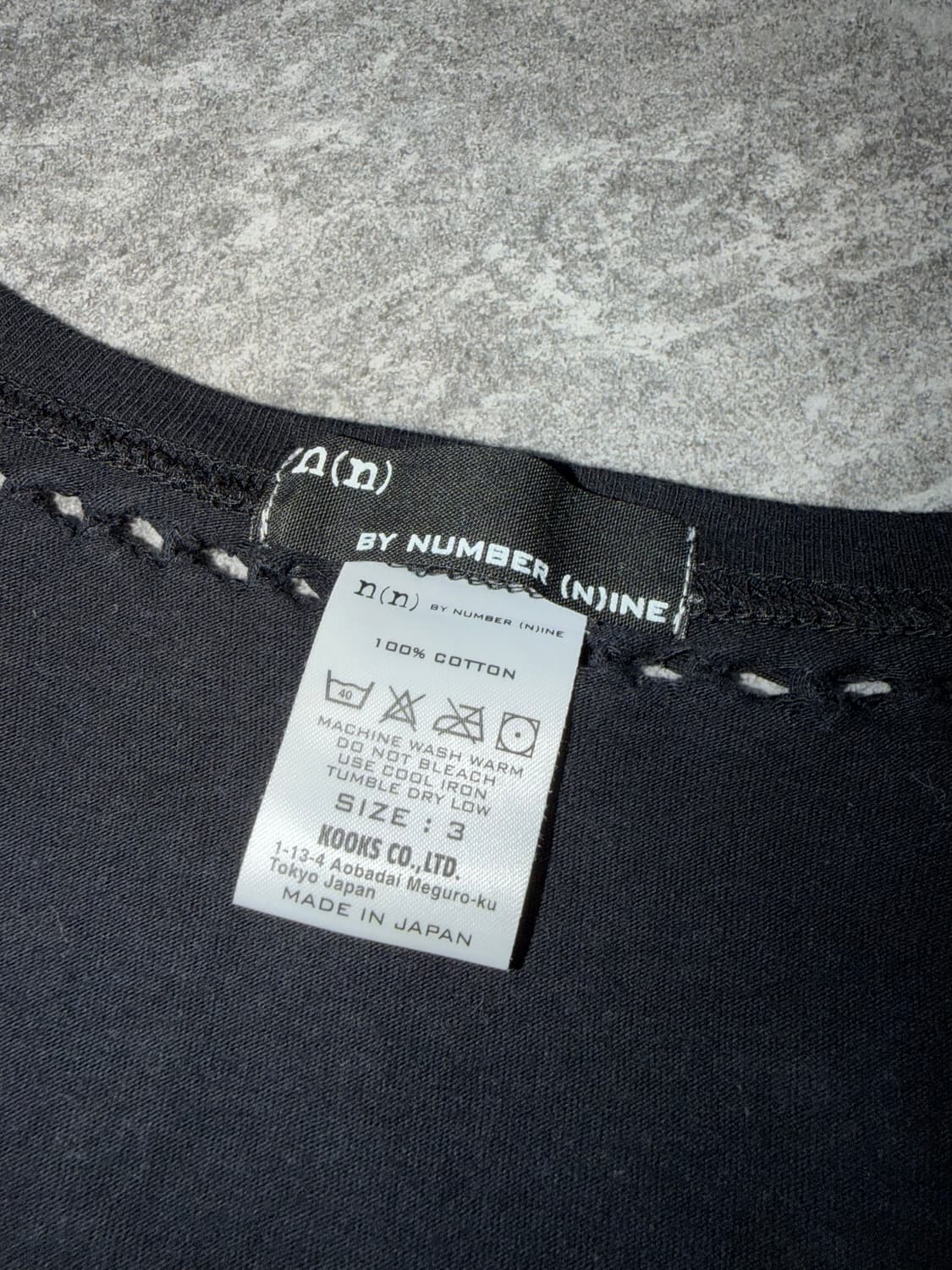 Number (N)ine 뜨개 반팔 티셔츠 블랙 상품이미지4