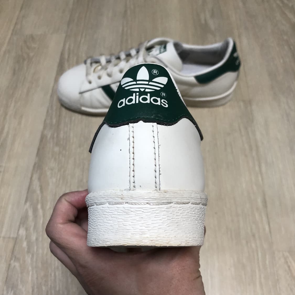 (270) 아디다스 adidas 슈퍼스타 82 화이트 그린 상품이미지5