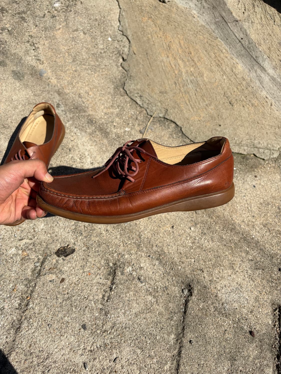 260) Salvatore Ferragamo 브라운 레더 더비 슈즈 상품이미지3