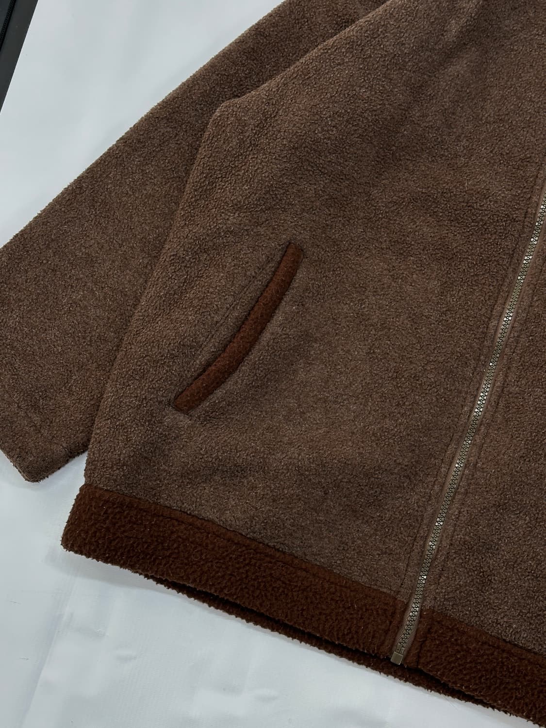 fine life 브라운 양털 플리스 집업 러블리 아방핏 하구미 그런지  상품이미지5