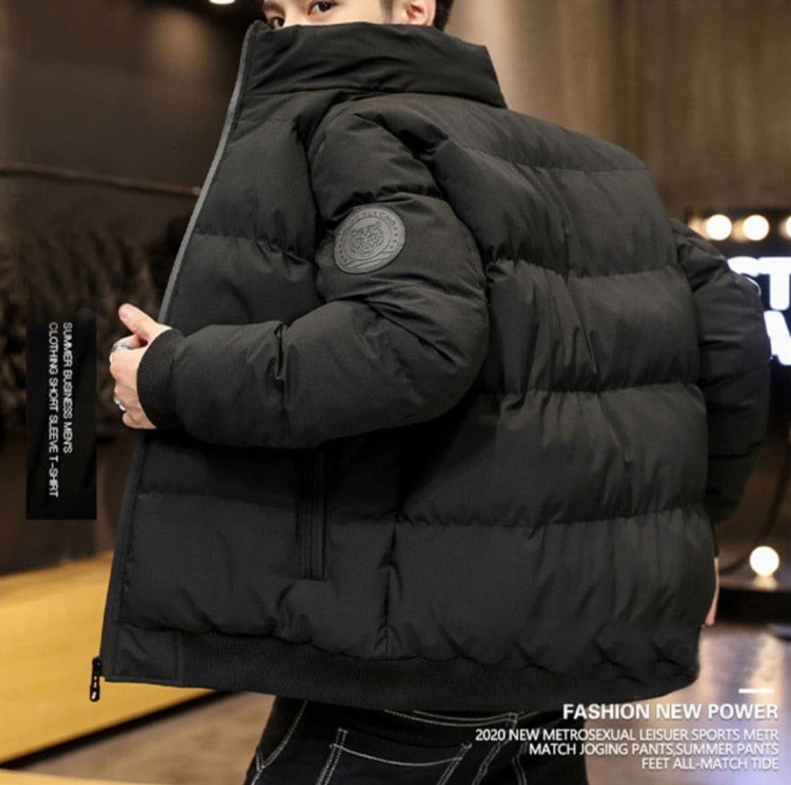 패딩점퍼 남성용 심플 패딩자켓 겨울 방한점퍼 자켓 두툼한 겨울 방한잠바
 상품이미지2