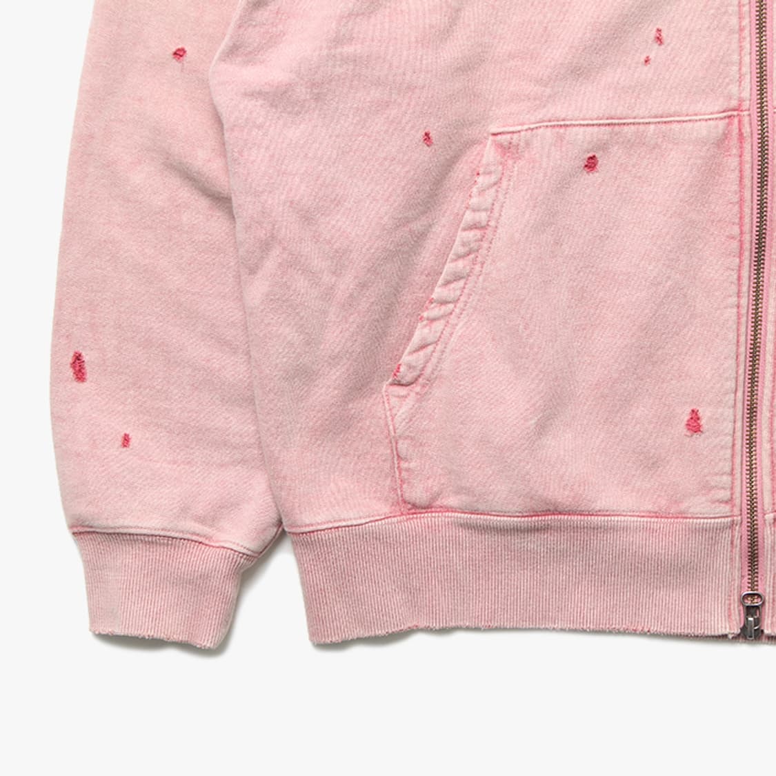 JOURNAL STANDARD "Pink Damaged Hoody" 상품이미지3