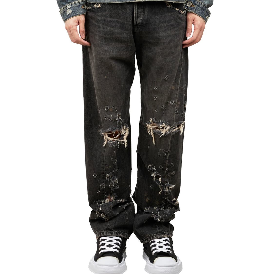DAIRIKU Super Damage Draping Denim Pants 상품이미지2