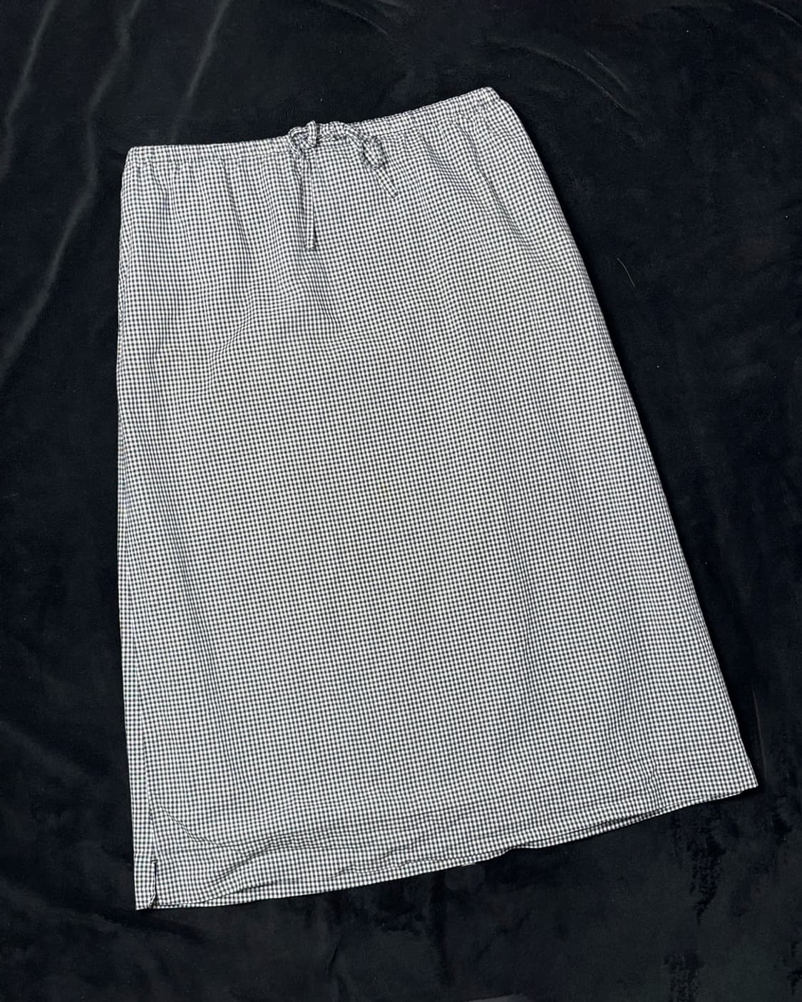 일본빈티지 스몰 체크 롱스커트 상품이미지1