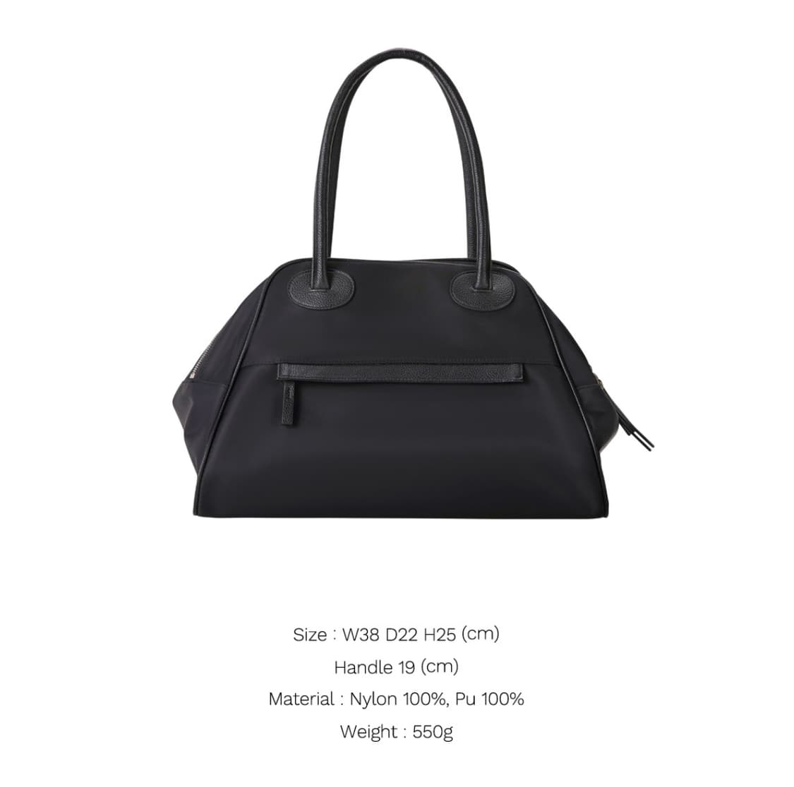크리스틴프로젝트 two zipper bag 투 지퍼백 나일론 오리지널 블 상품이미지1