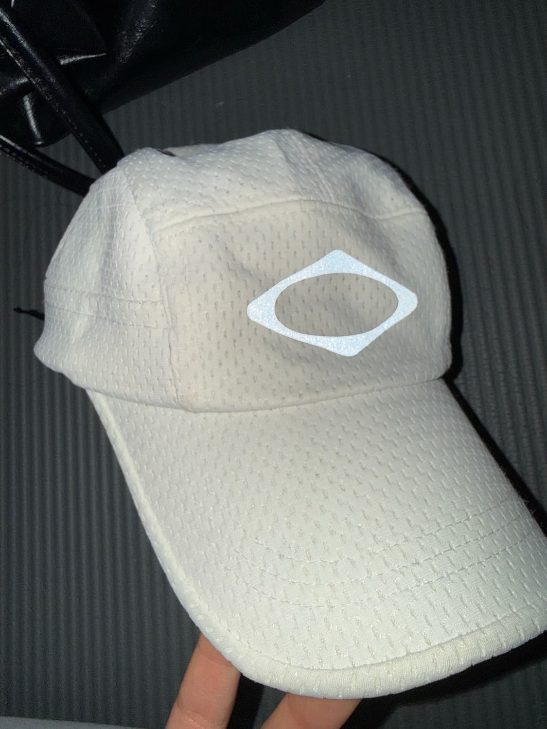 미스치프 롬버스 러닝 볼캡 모자 화이트 새상품 상품이미지3