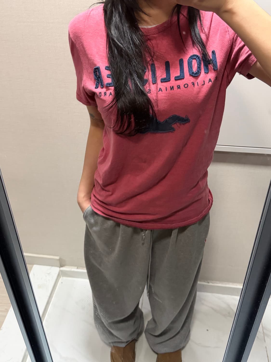 홀리스터 핑크 반팔 s 상품이미지1