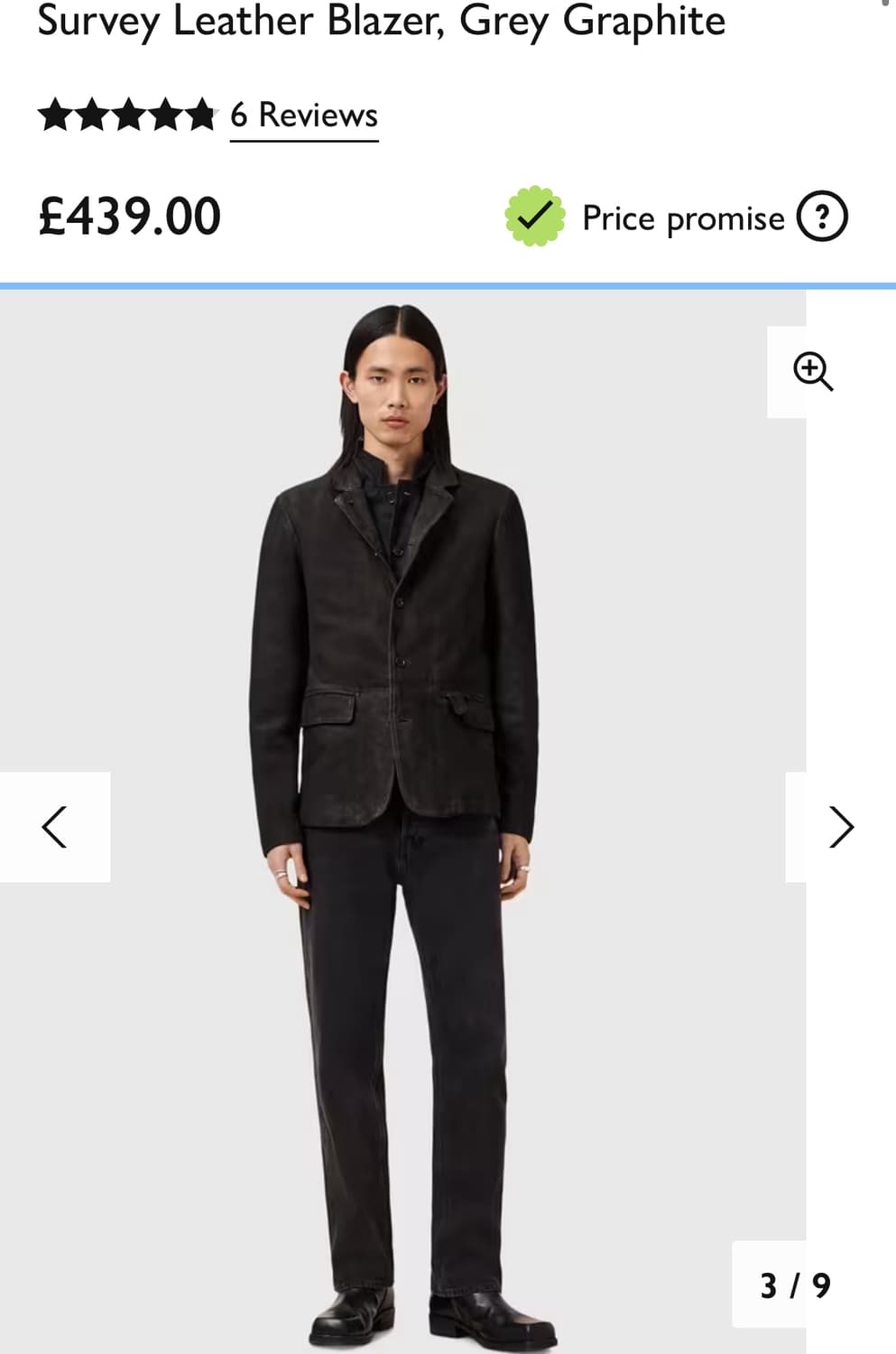 105) 올세인츠 스웨이드 블레이져  상품이미지1