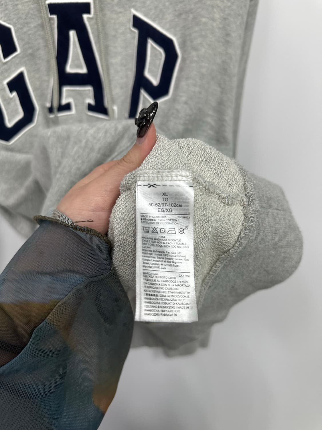 갭 그레이 후드티  상품이미지4