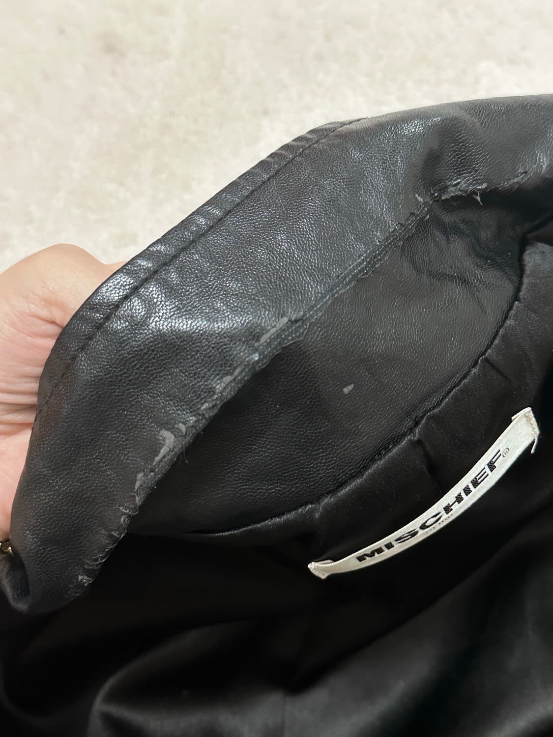 미스치프 레더자켓 블랙 상품이미지9