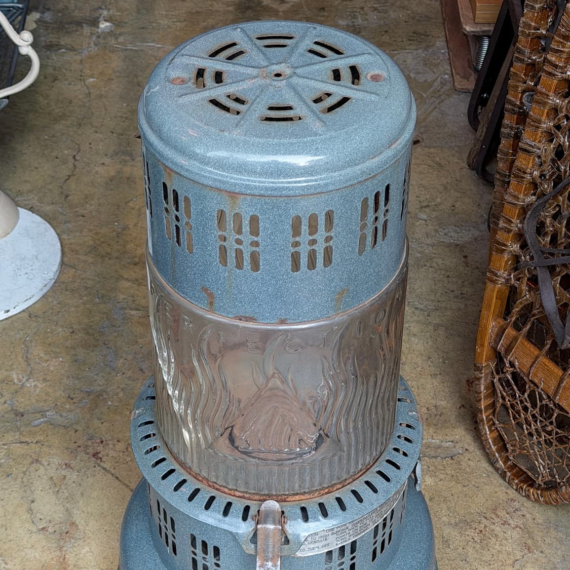 1910s 빈티지 소품 퍼펙션 법랑 스토브 히터 상품이미지3