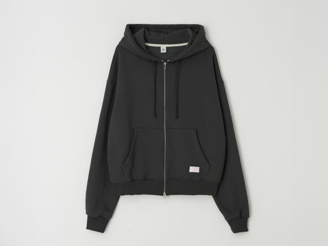 론론 패치 후드집업 차콜 상품이미지3