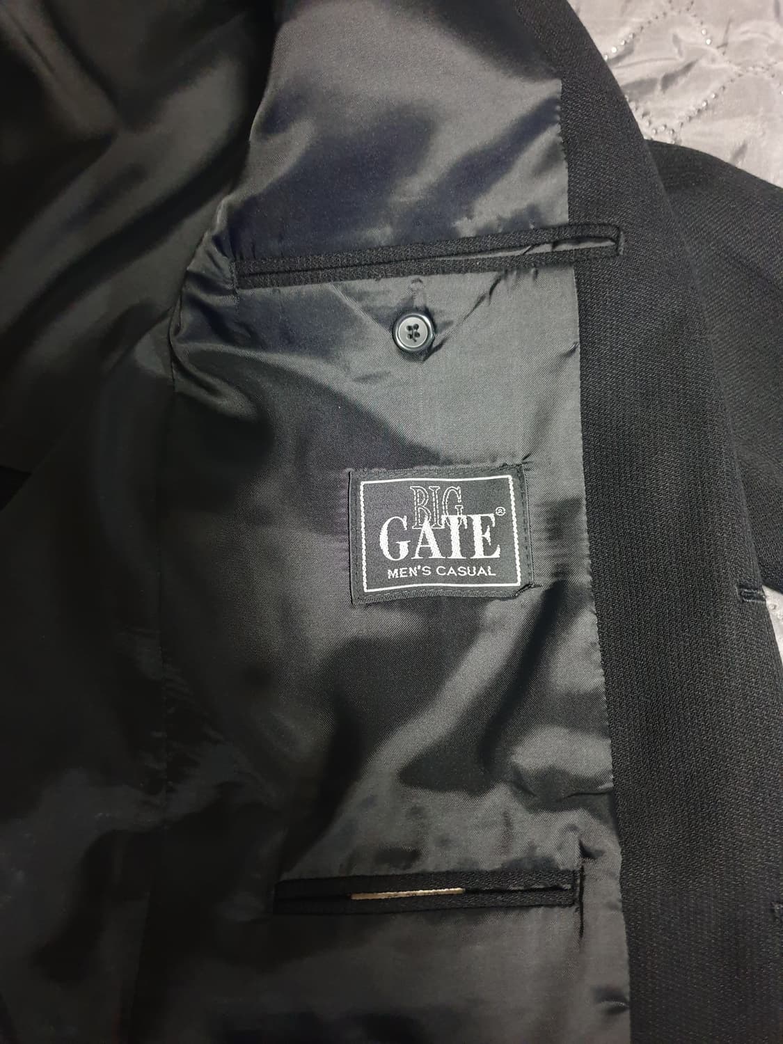 BIG GATE 춘추 캐주얼 수트 셋업 블랙 (M) 상품이미지4