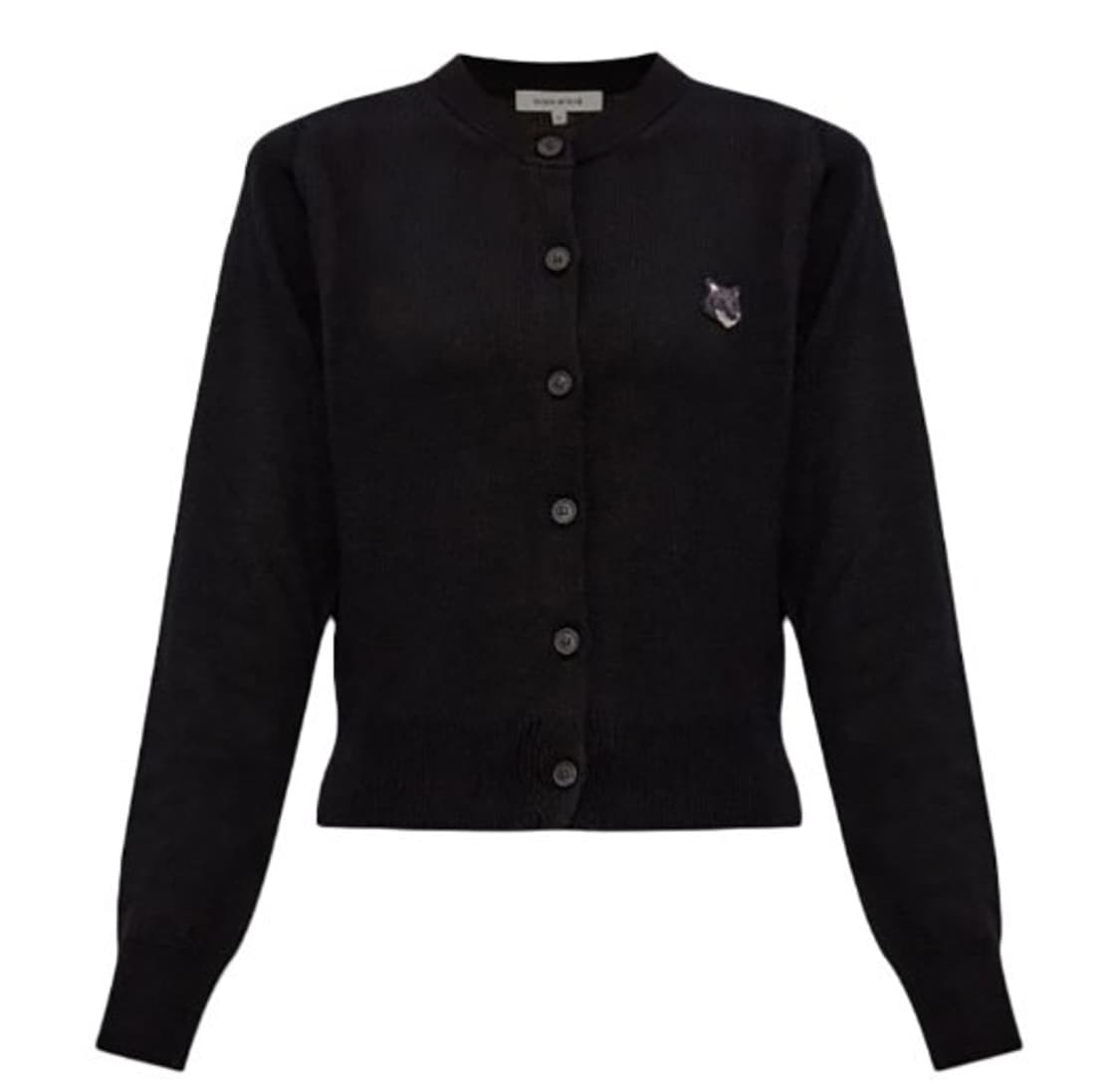 메종키츠네 폭스 레귤러 여성 가디건 블랙 XL(새상품/정품) 상품이미지2