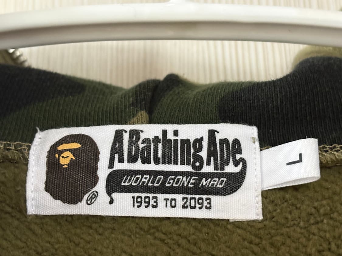 베이프 퍼스트 카모 크레이지 컬리지 풀 집업 후드 상품이미지2