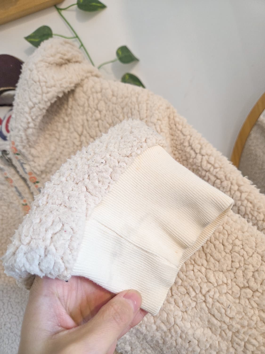 scolar 꽃 패치 뽀글이 아우터 상품이미지4