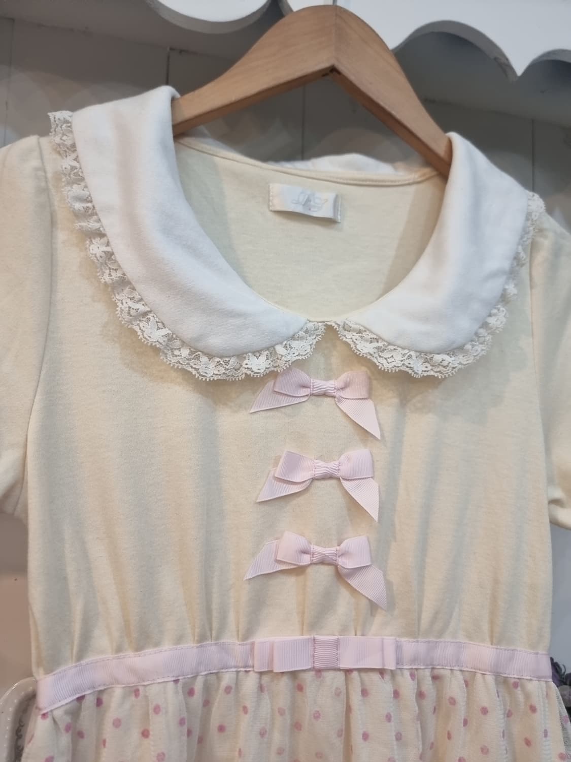 디어리) 리본도트 망사캉캉 원피스 상품이미지2