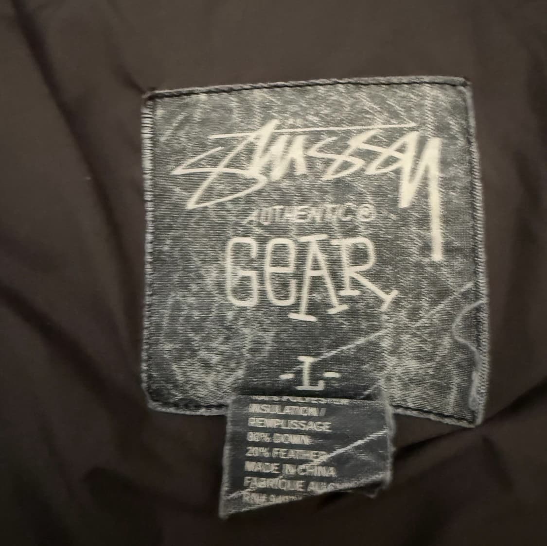 00s 스투시 체크 푸퍼 다운 자켓 블랙 상품이미지6