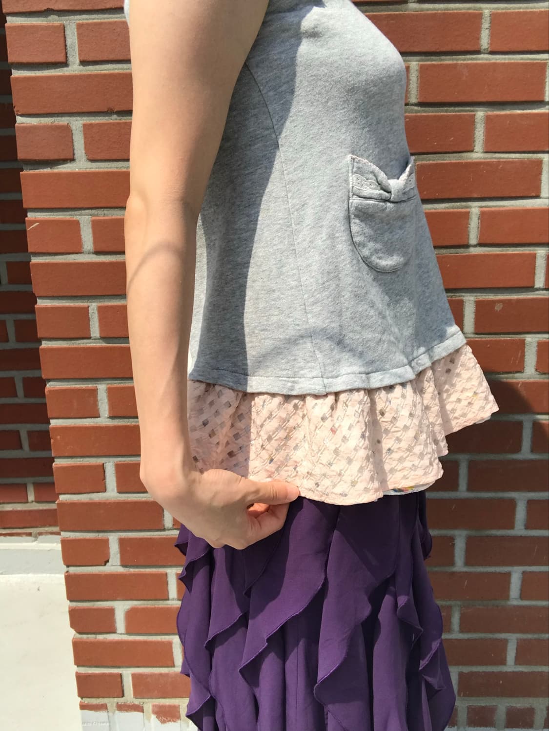 vintage pocket ribbon sleeveless  상품이미지5