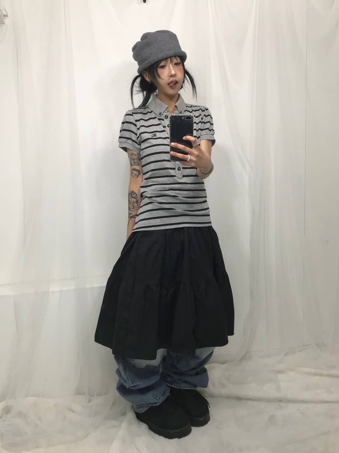Burberry Blue Label Stripe Puff Top 상품이미지2