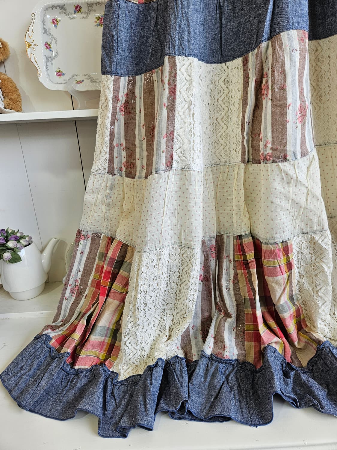 패치워크 원피스 빈티지 스타일 상품이미지6