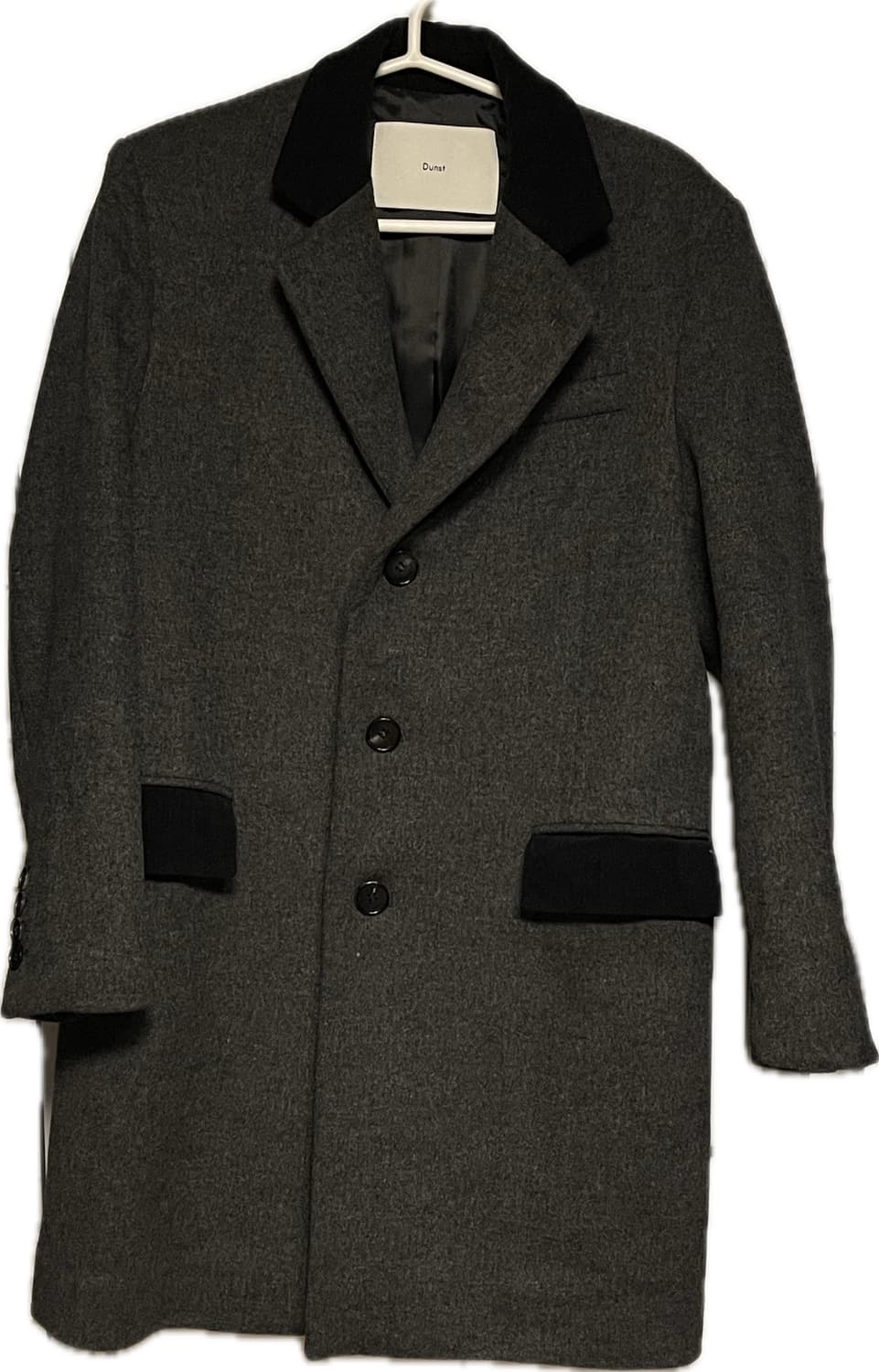 (우먼) 던스트 멜란지 그레이 울 싱글코트 상품이미지3