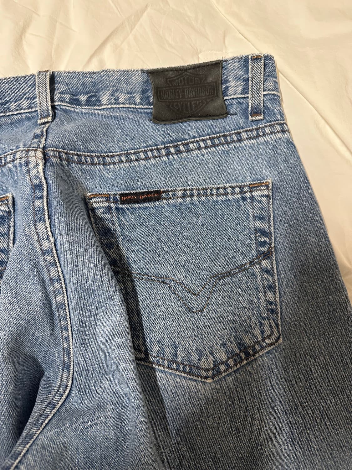 (33x32)할리데이비슨 00‘s 빈티지 연청 데님 청바지 상품이미지3