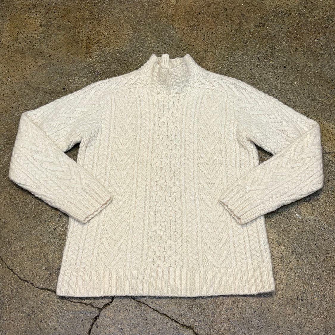 90s USA 빈티지 폴로 랄프로렌 피셔맨 니트 헤비코튼 꽈베기니트  상품이미지1