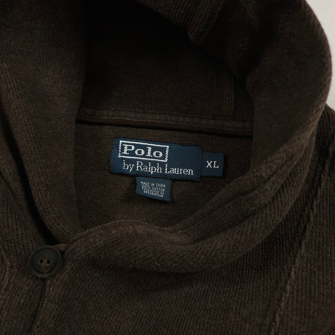 XL(105) 폴로 랄프로렌 숄카라 니트 우드브라운 상품이미지4