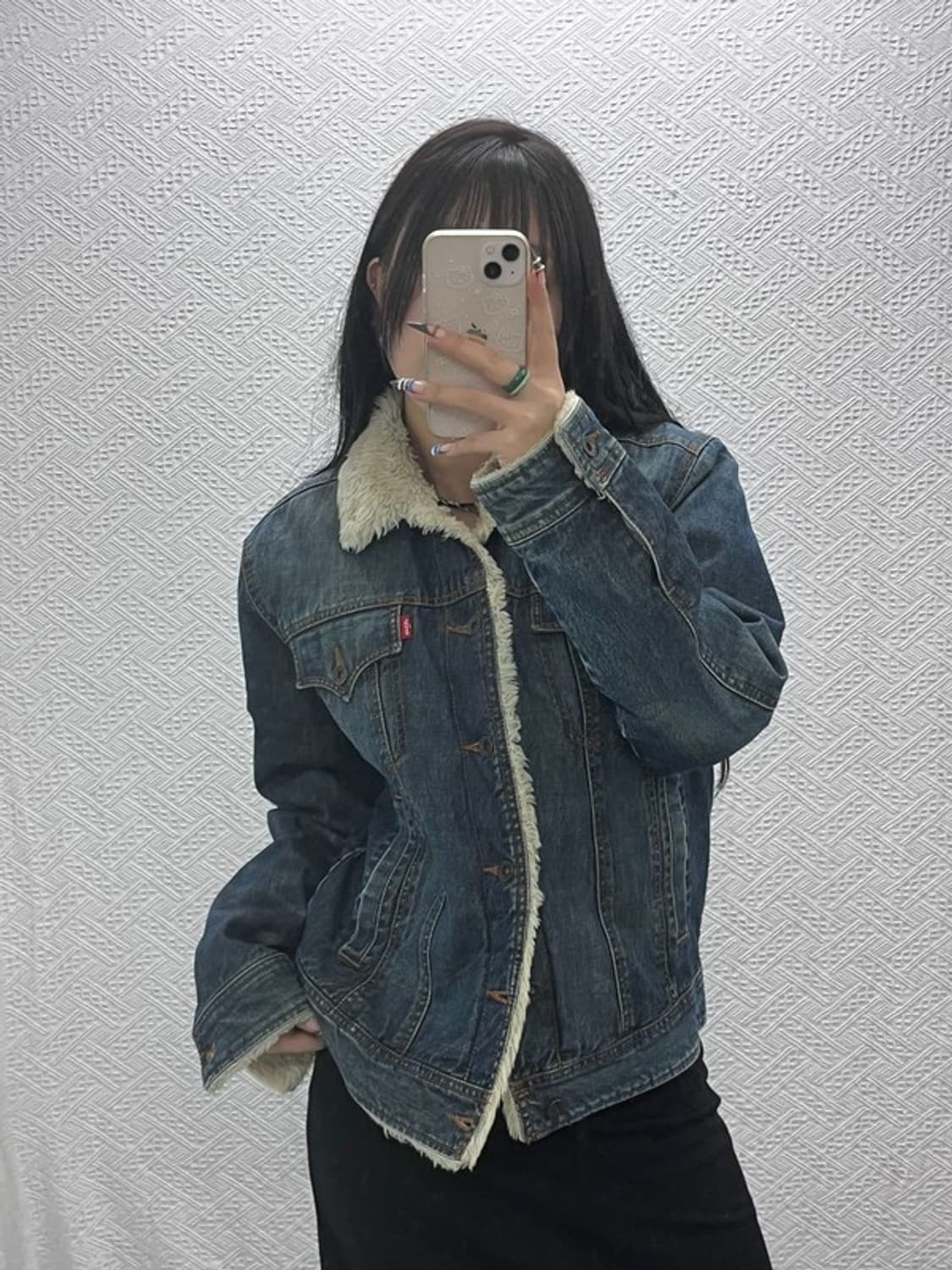 리바이스 빈티지 캐주얼 데님 쉐르파 양털 자켓 95 C07898 상품이미지2