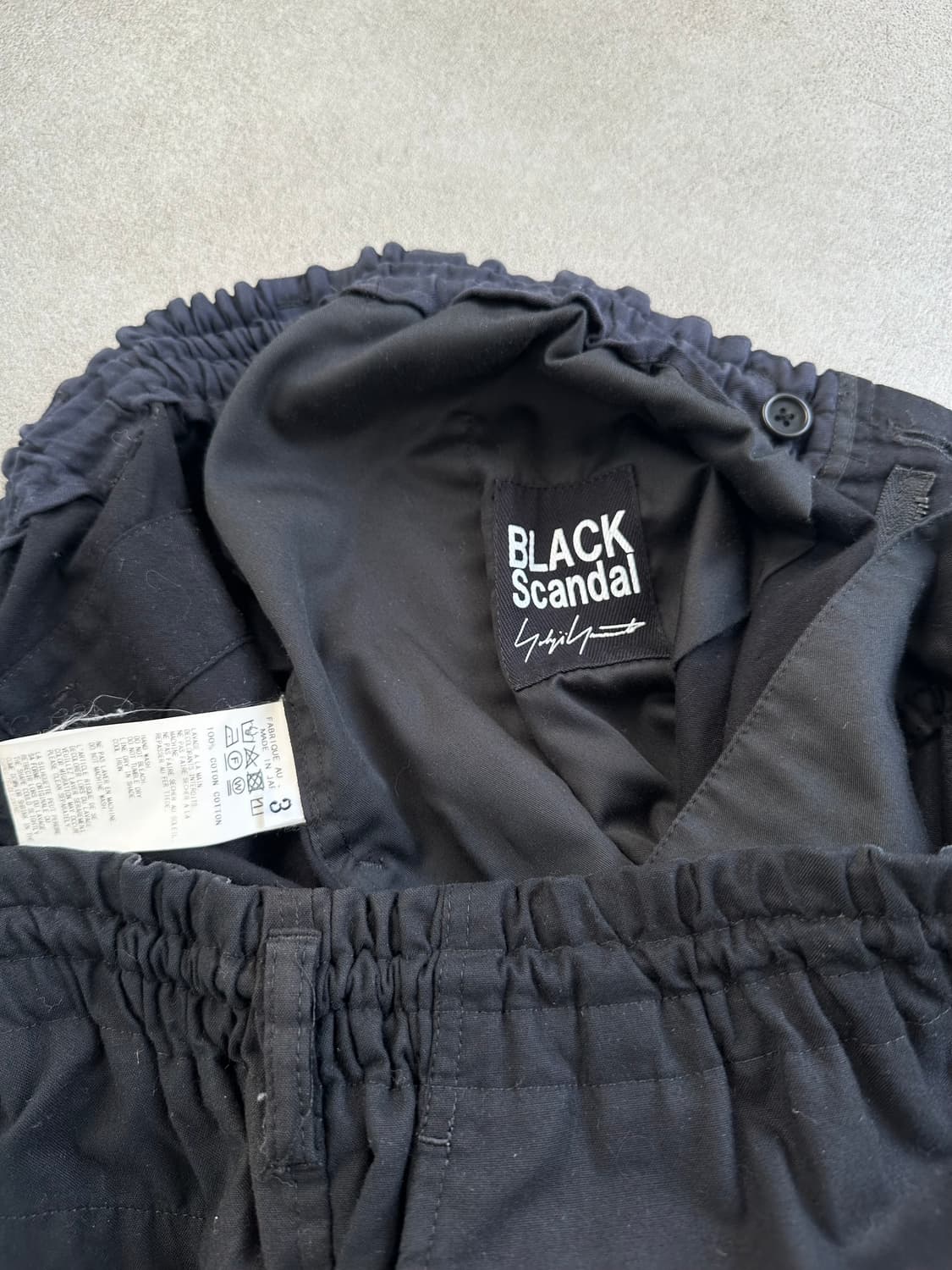 Yohji Yamamoto 블랙 사루엘 팬츠 상품이미지6