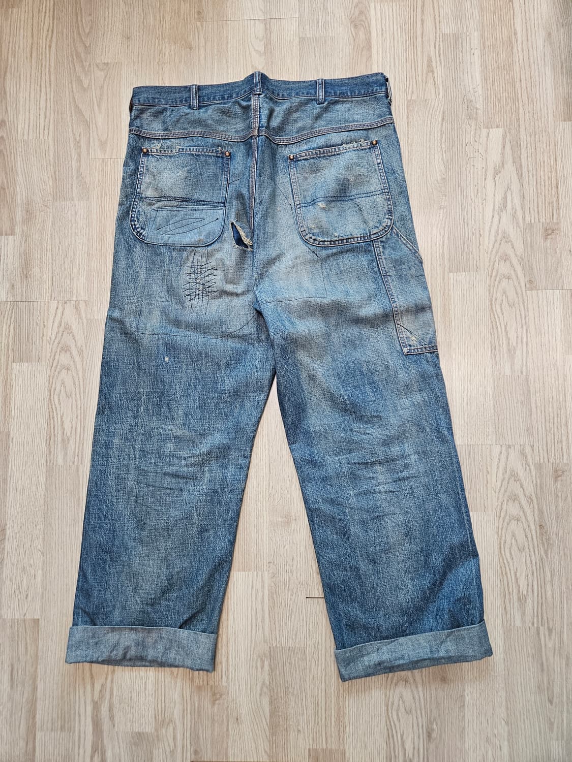 세인트미카엘 더블니 데님팬츠 상품이미지4