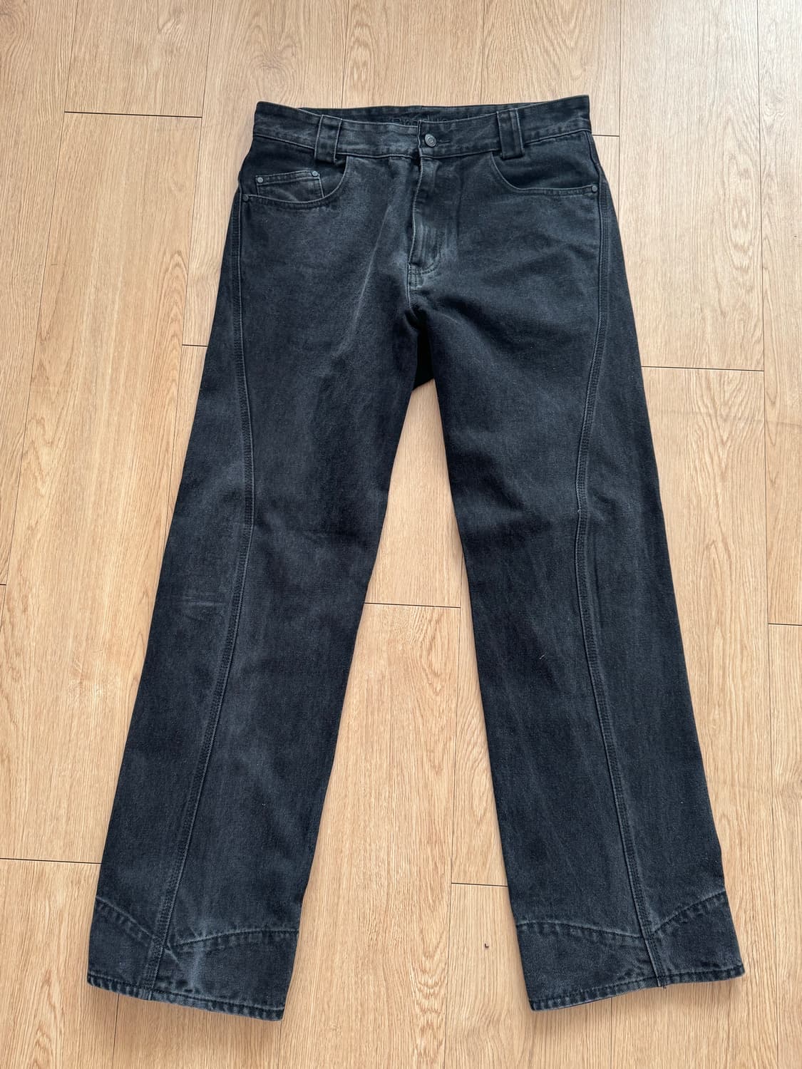 (미시착 새상품) 플라스틱프로덕트 MPA 워싱 데님 팬츠 - 블랙 / L 상품이미지10