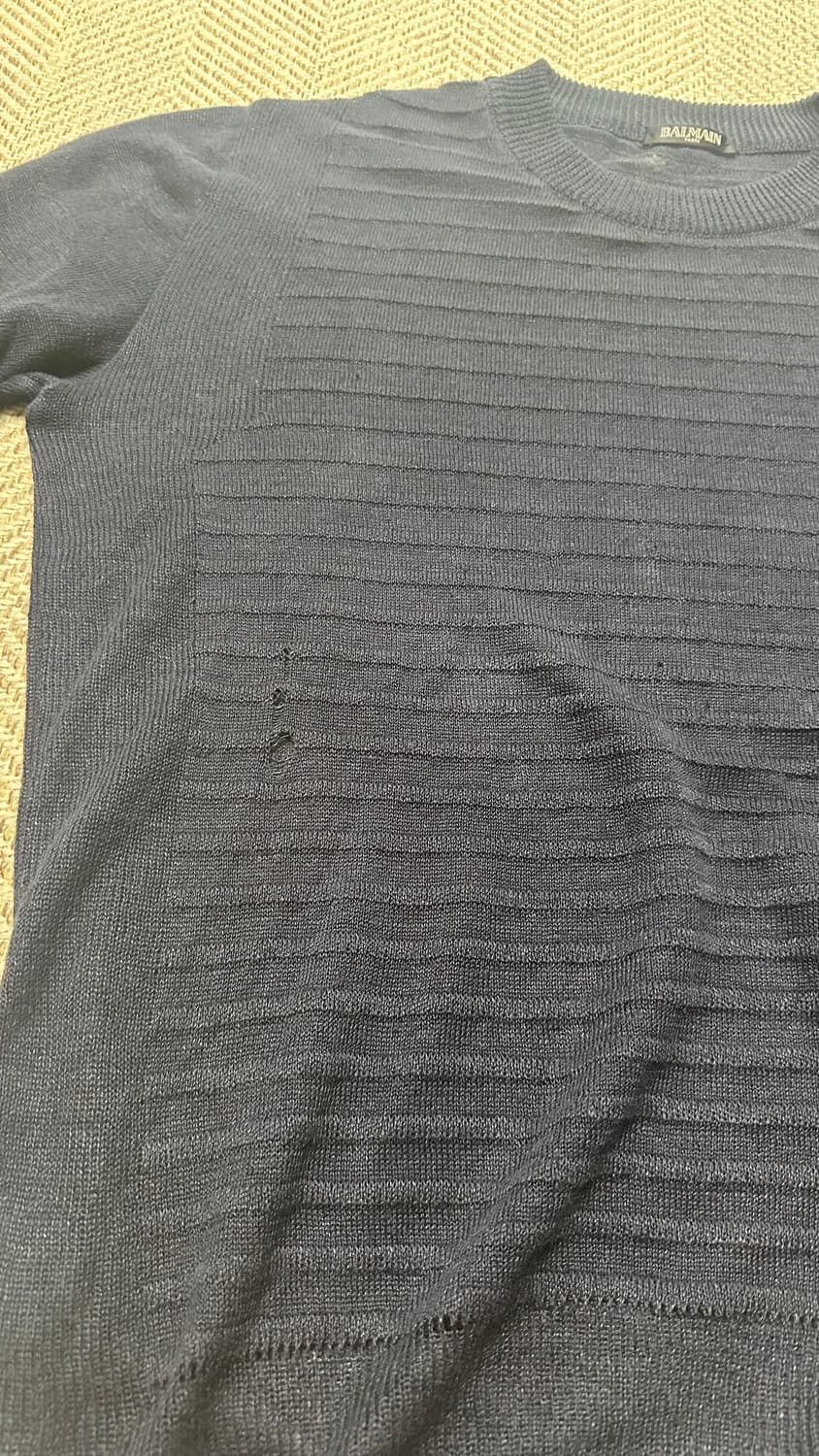 발망 디스트로이드 금장 견장 니트 상품이미지5