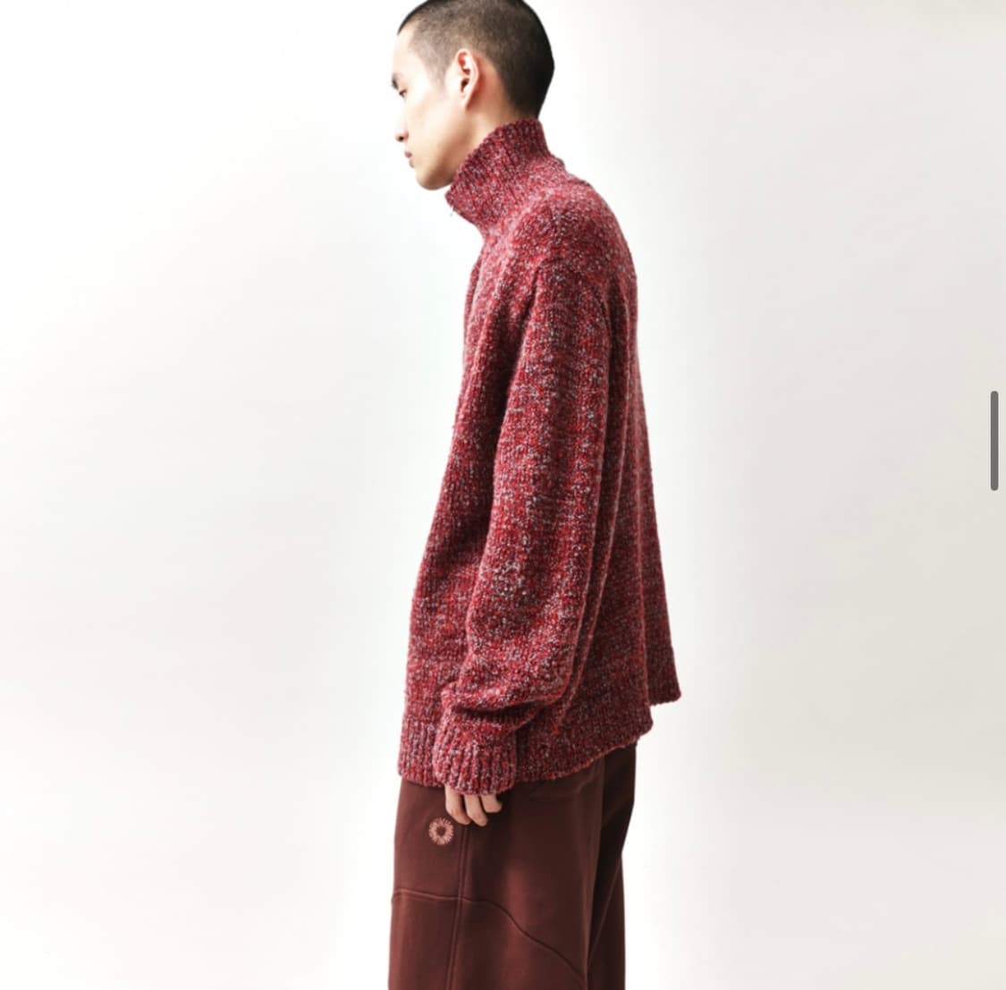 정가 23만) 999휴머니티 부클 집업 니트 M 상품이미지4