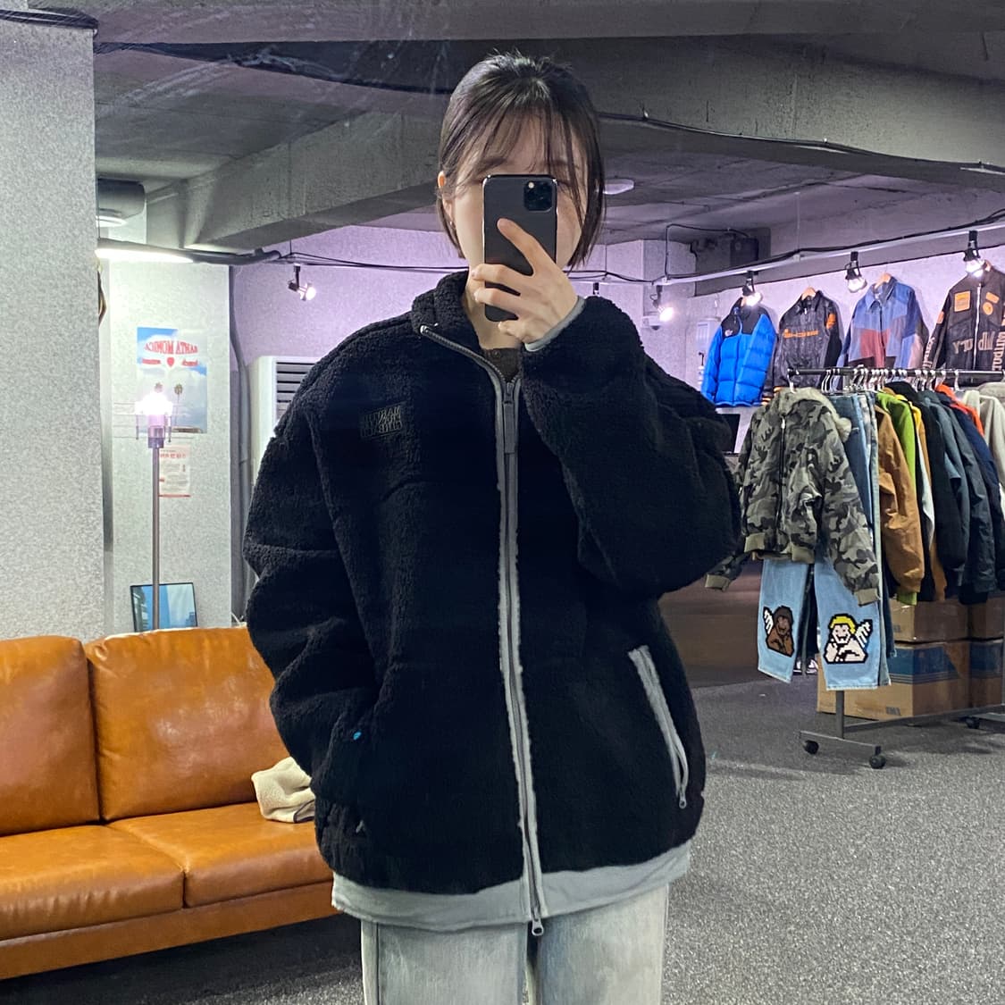 마리떼 프랑소와 저버 블랙 투웨이 플리스 집업 B3589 상품이미지1