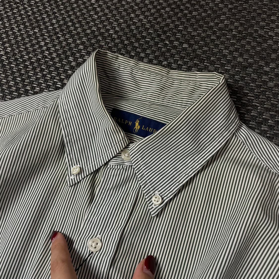 폴로 랄프로렌 핑크 포니 그린 스트라이프 M 상품이미지5