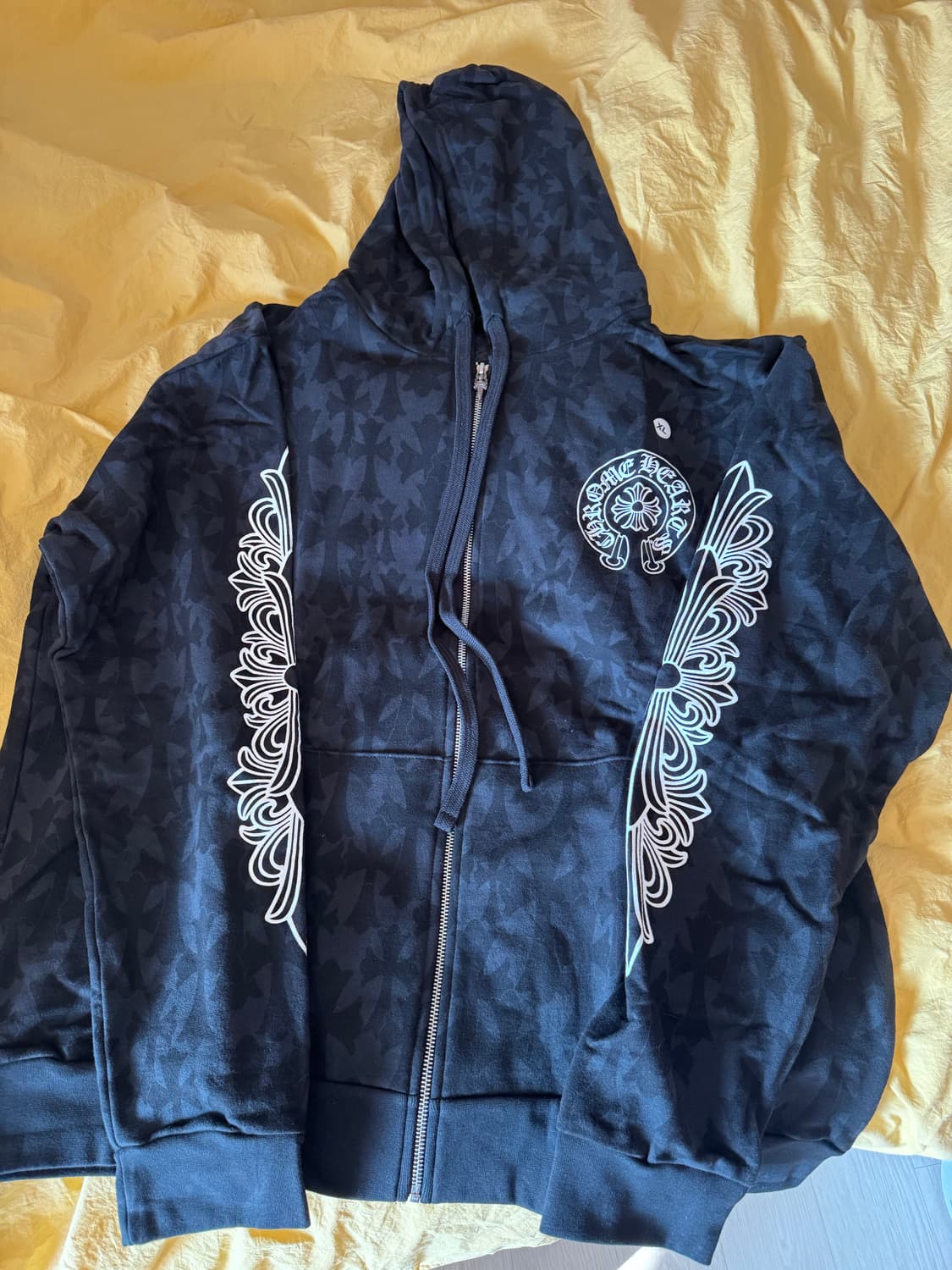 크롬하츠 세메터리 크로스 프린트 풀오버 후드 집업 상품이미지3