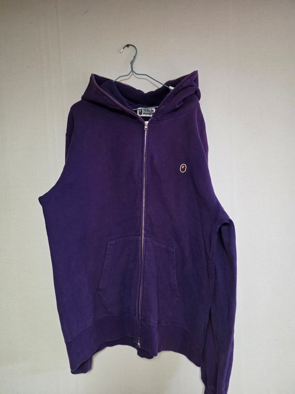 [3XL] 베이프 미니사루 풀 후드집업 퍼플 상품이미지1