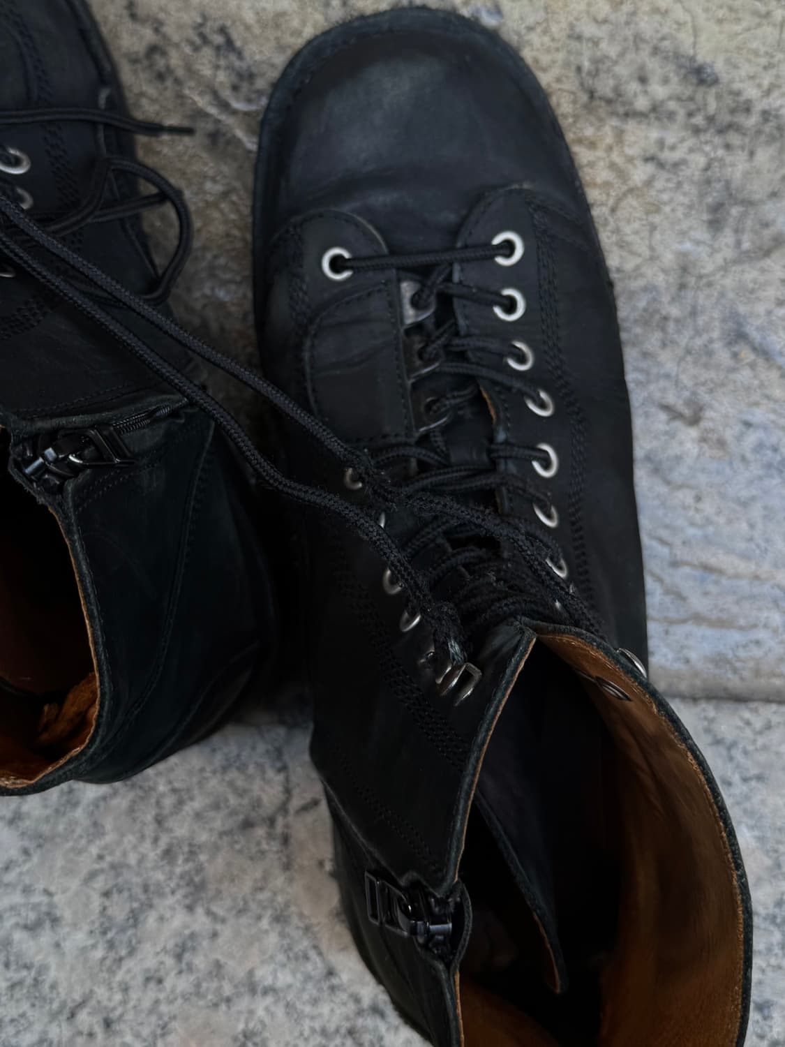 요지야마모토 뿌르옴므 매트블랙 바이커 부츠 상품이미지7