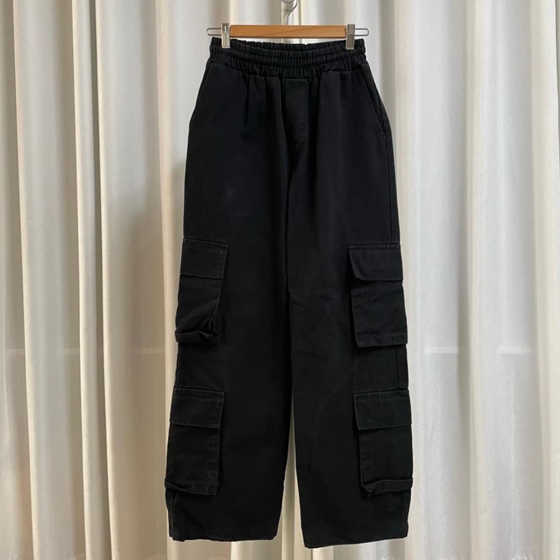 블랙 카고 투웨이 조거팬츠  상품이미지1