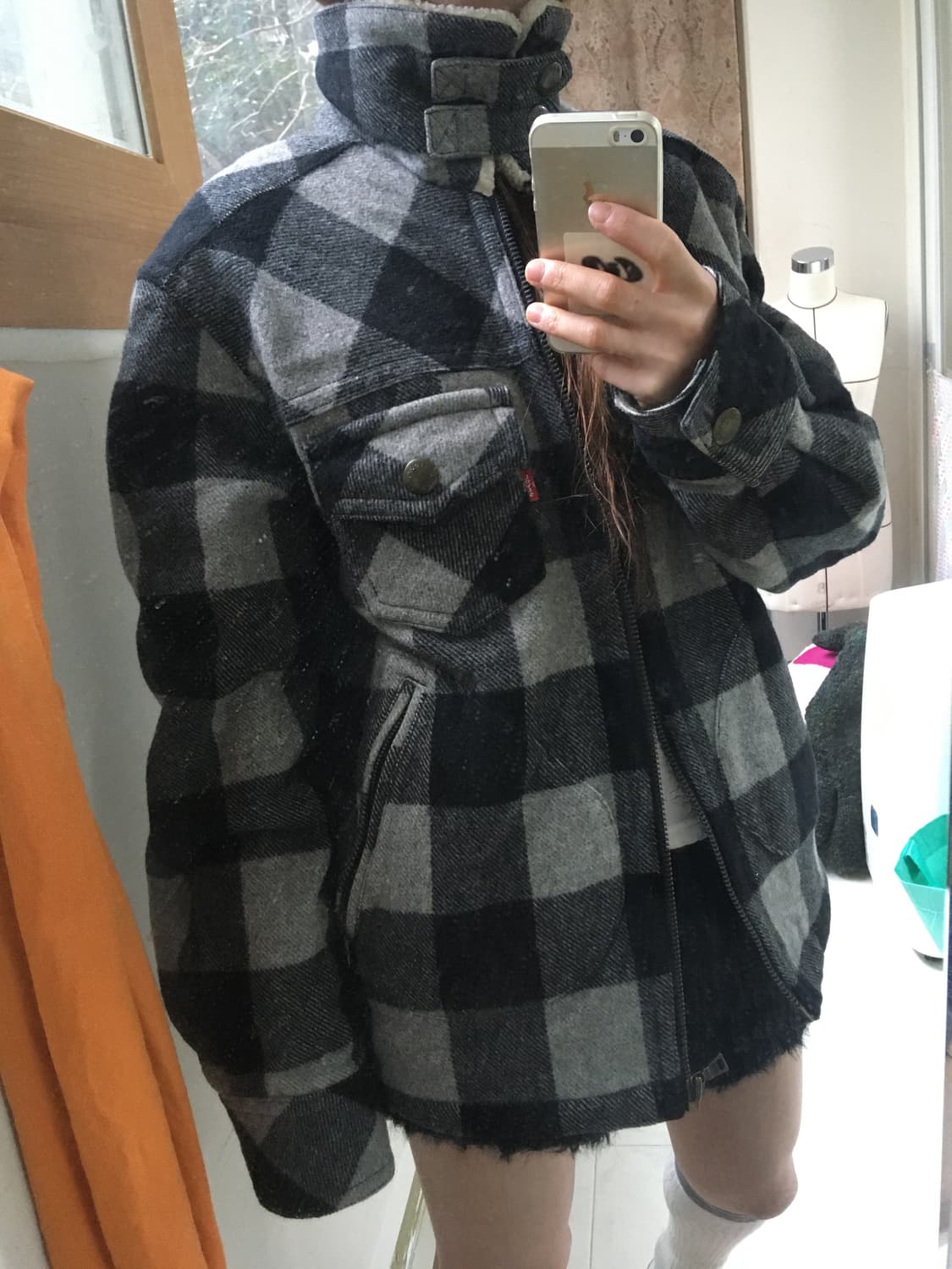 Levi’s 체크 양털 자켓 (unisex) 상품이미지1