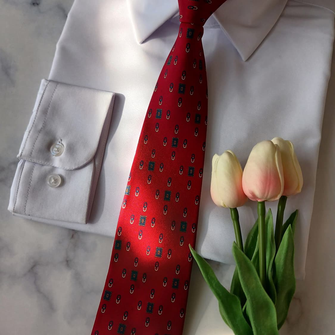 지 비스콘티 실크 버건디 패턴 넥타이 8.5cm A등급 A18940
 상품이미지6