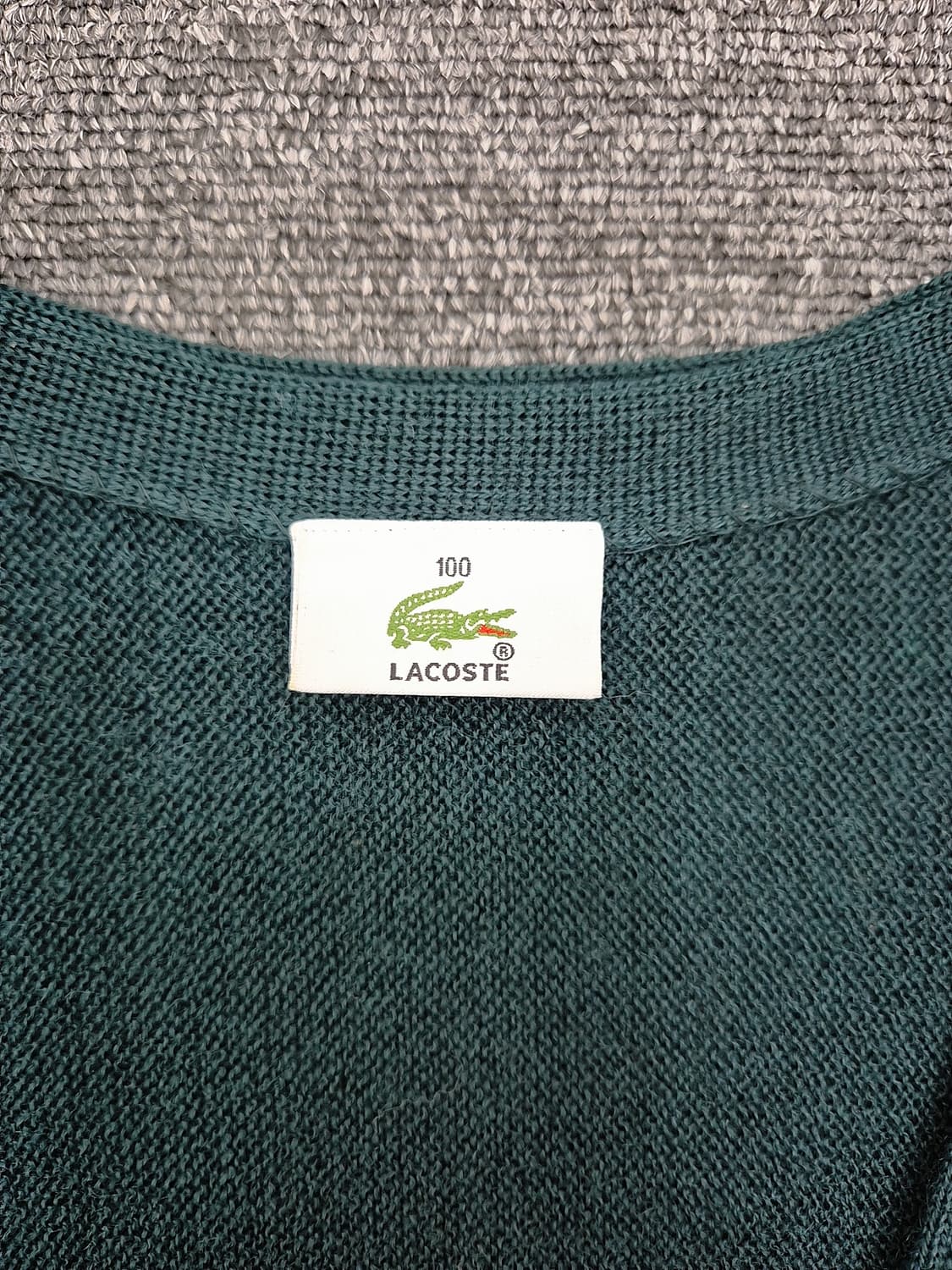 [100]<라코스테>카키 니트가디건 상품이미지2