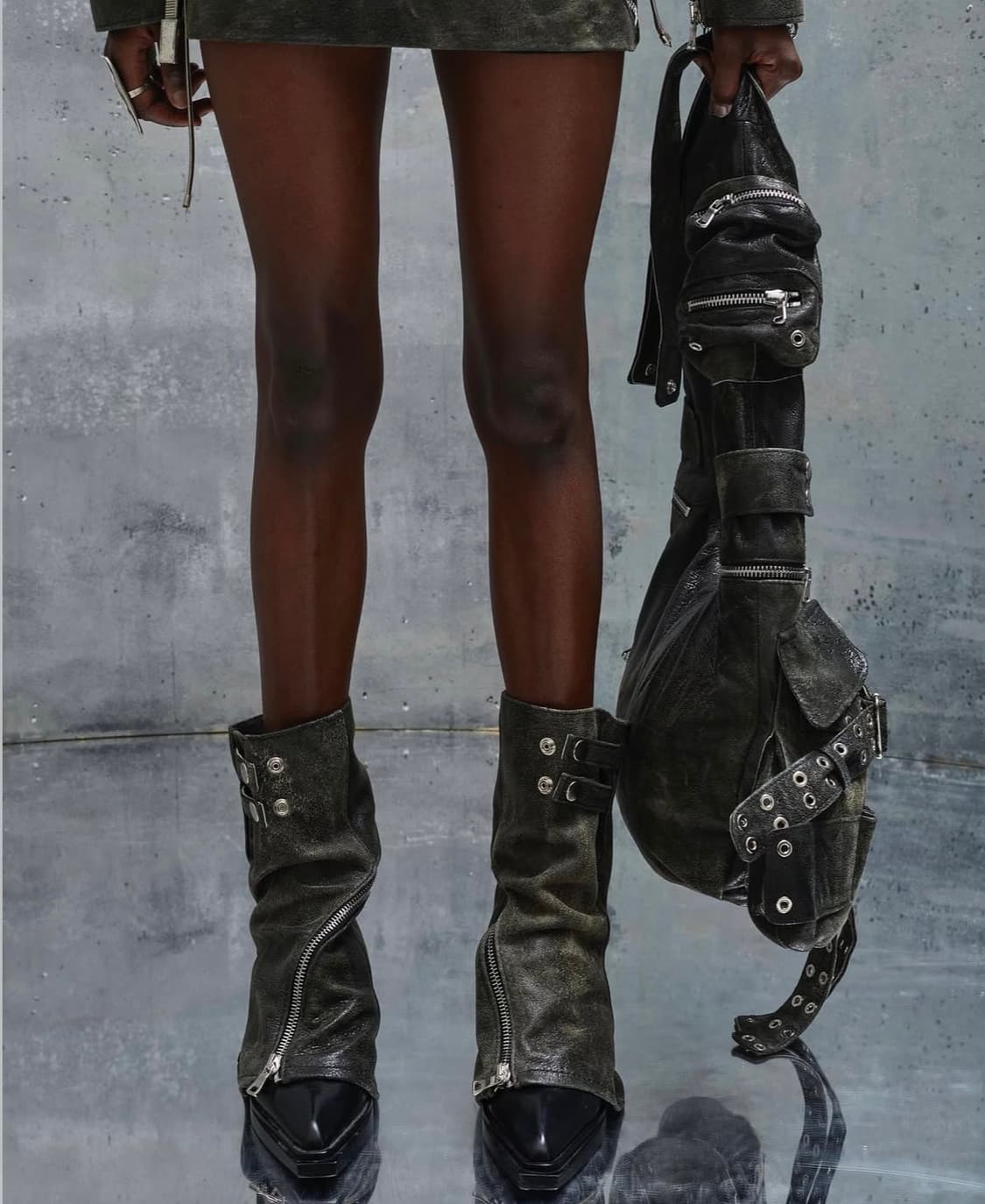 NO/FAITH STUDIOS 멀티 포켓 백 - 다크 그린 상품이미지5