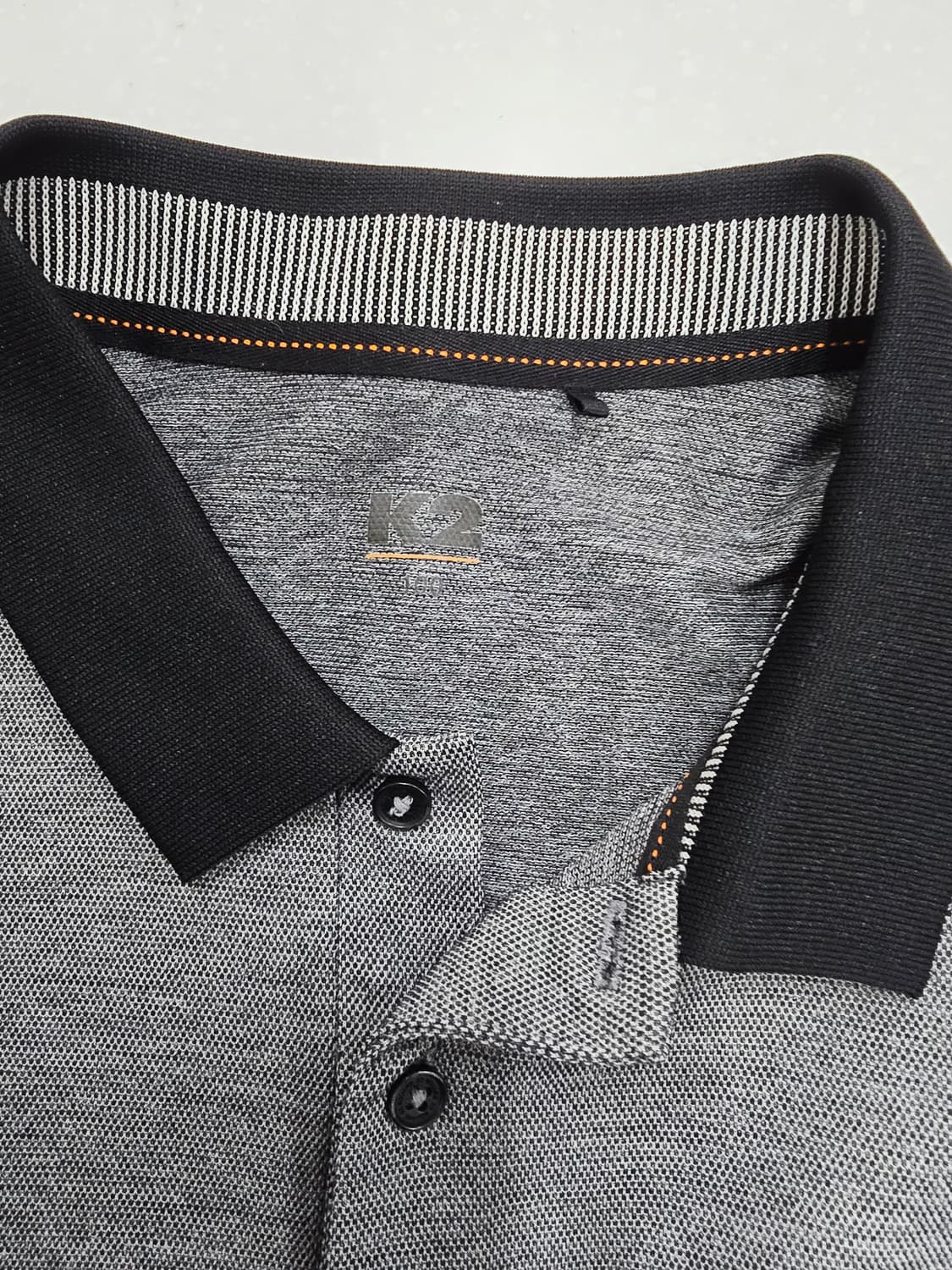 K2 남성 반팔 카라 티셔츠 그레이100 상품이미지8