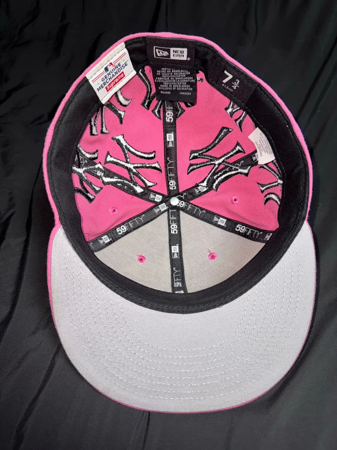 [734] 21FW 슈프림x뉴옥 양키스 박스로고 뉴에라 핑크 상품이미지6