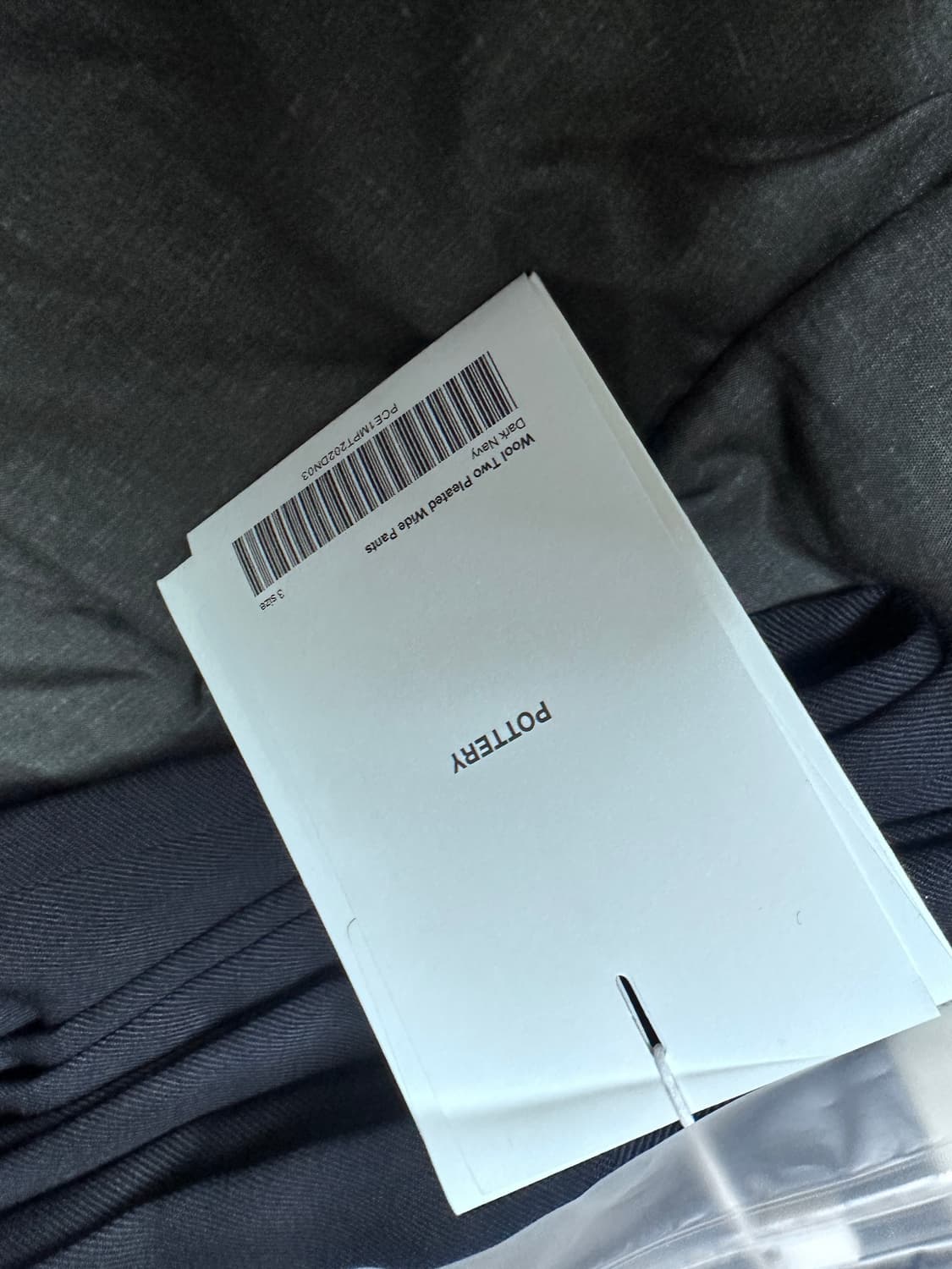 (새상품) 포터리 파인 울 투플리츠 와이드 팬츠 3(32)사이즈 상품이미지3