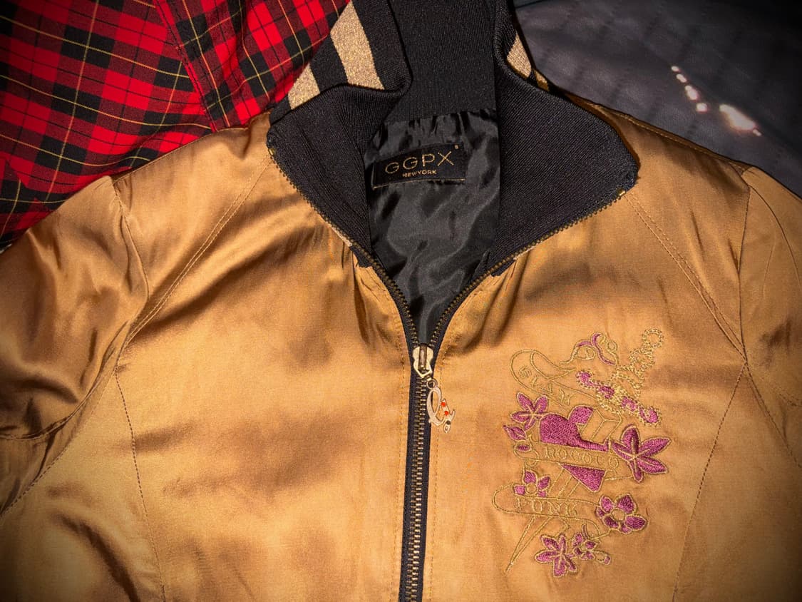 빈티지 럭셔리 자수 포인트 골드 스카쟌 자켓 상품이미지4